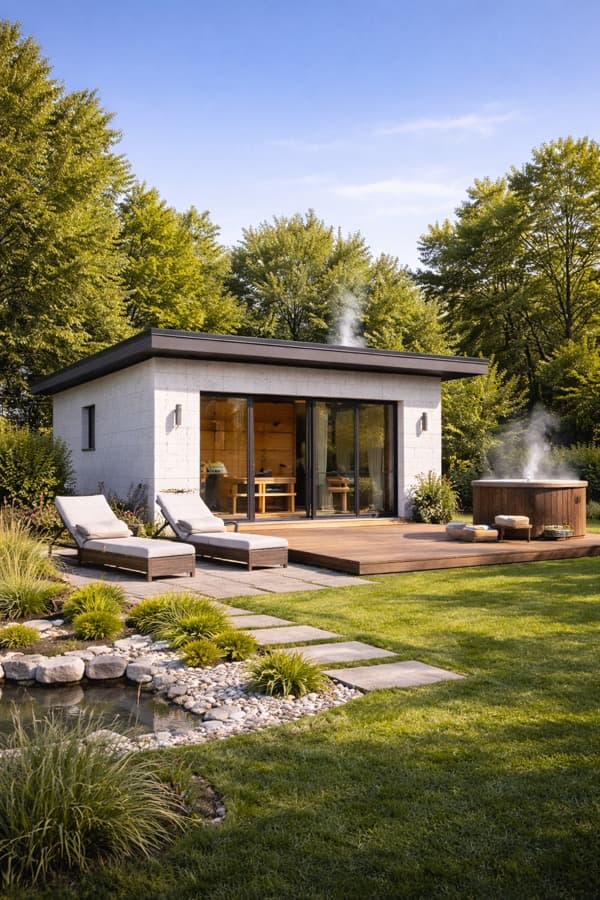 Баня из газобетонных блоков в Екатеринбурге